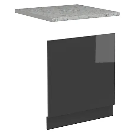 Vicco Frontblende R-Line, Anthrazit Hochglanz, 60 cm