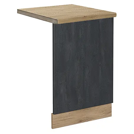 Vicco Frontblende R-Line, Schwarz Beton, 45 cm
