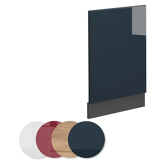 Vicco Frontblende Fame-Line, Dunkelblau Hochglanz, 45 cm - 