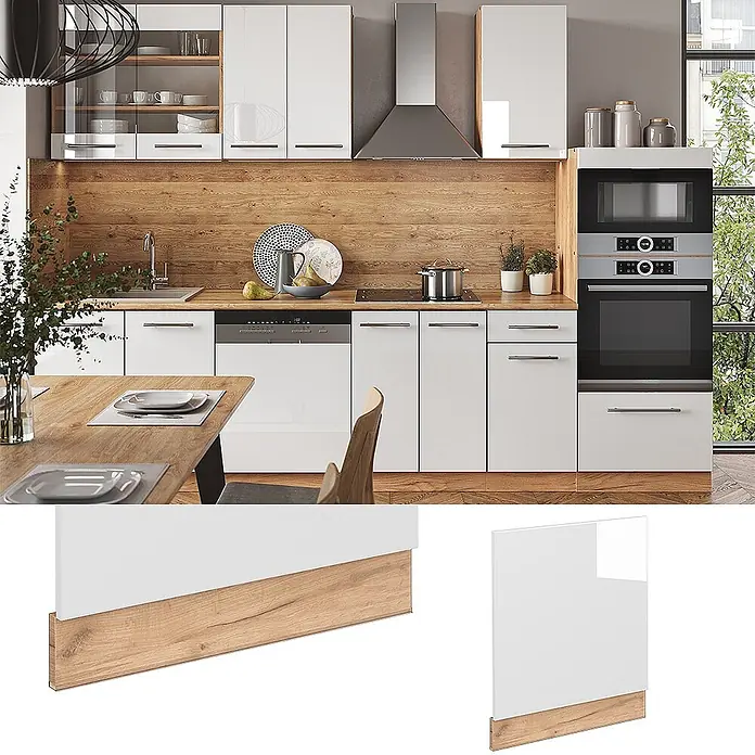 Vicco Frontblende Fame-Line, Weiß Hochglanz, 60 cm - 