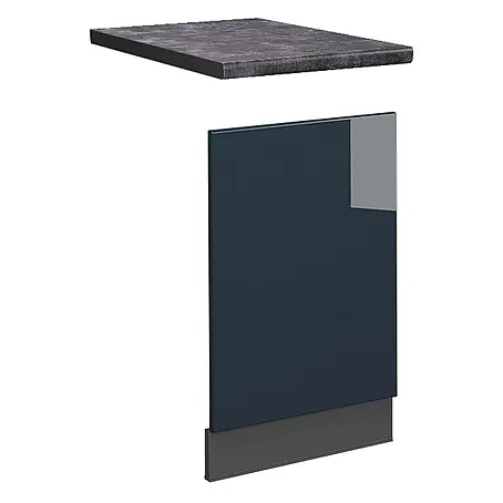 Vicco Frontblende Fame-Line, Dunkelblau Hochglanz, 45 cm