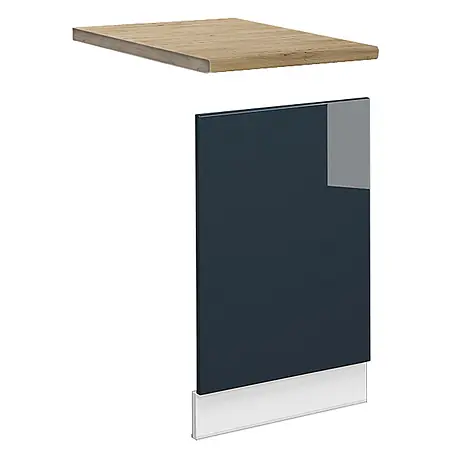 Vicco Frontblende Fame-Line, Dunkelblau Hochglanz, 45 cm