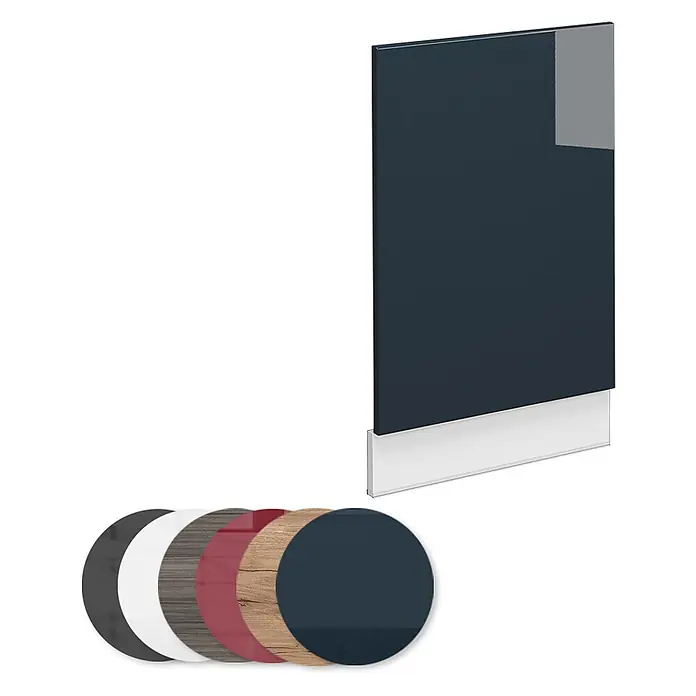 Vicco Frontblende Fame-Line, Dunkelblau Hochglanz, 45 cm - 