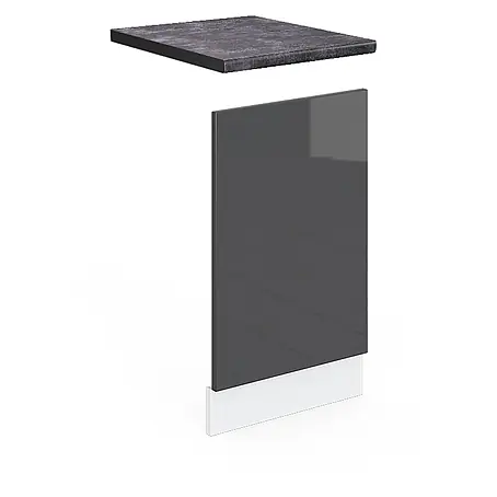 Vicco Frontblende R-Line, Anthrazit Hochglanz, 45 cm