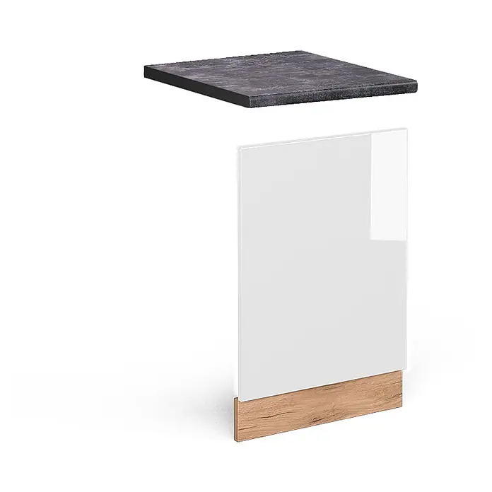 Vicco Frontblende R-Line, Weiß Hochglanz, 45 cm - 
