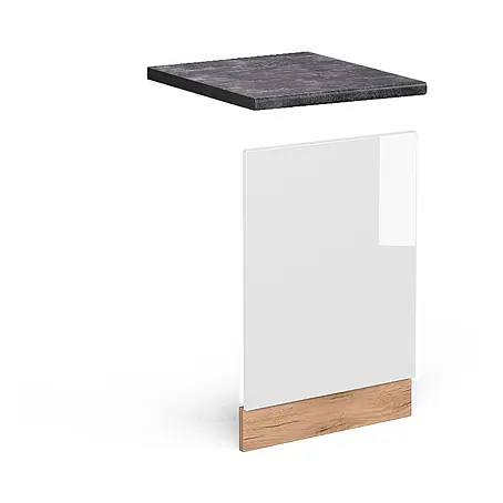 Vicco Frontblende R-Line, Weiß Hochglanz, 45 cm