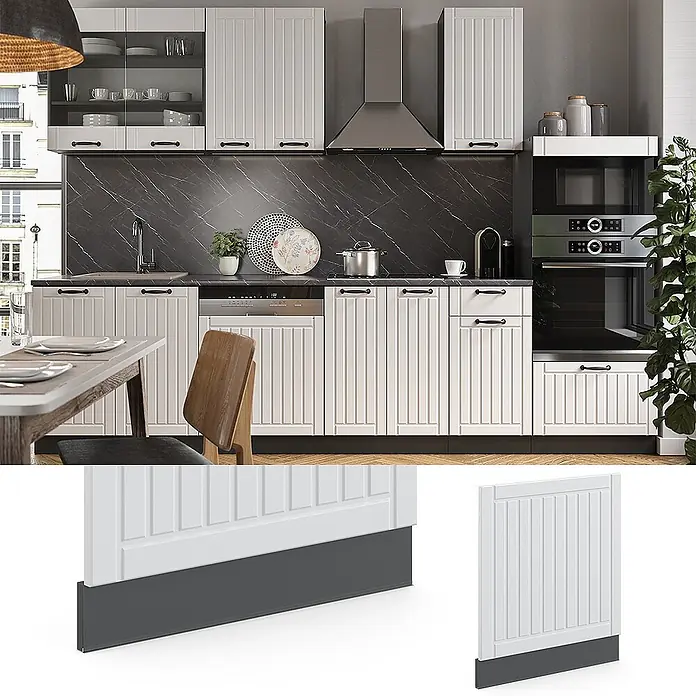 Vicco Frontblende Fame-Line, Weiß Landhaus, 60 cm - 