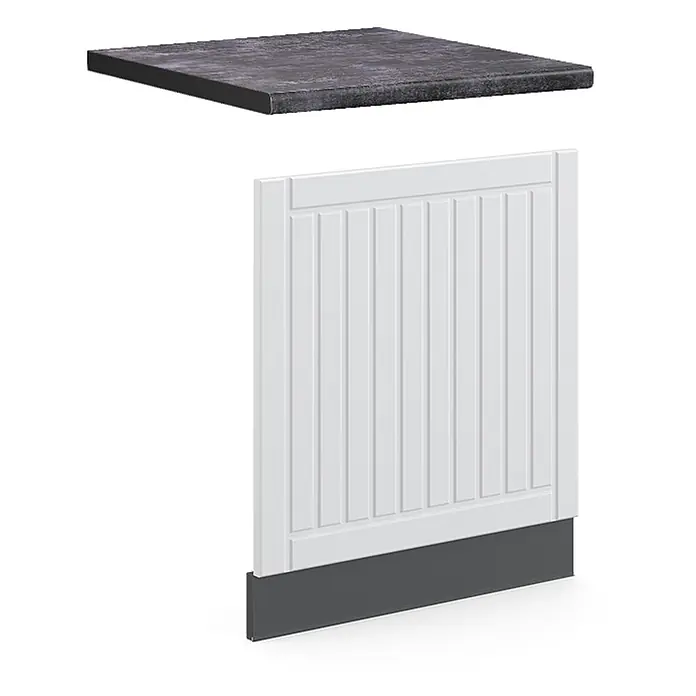 Vicco Frontblende Fame-Line, Weiß Landhaus, 60 cm - 