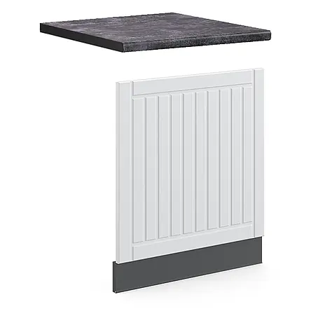 Vicco Frontblende Fame-Line, Weiß Landhaus, 60 cm