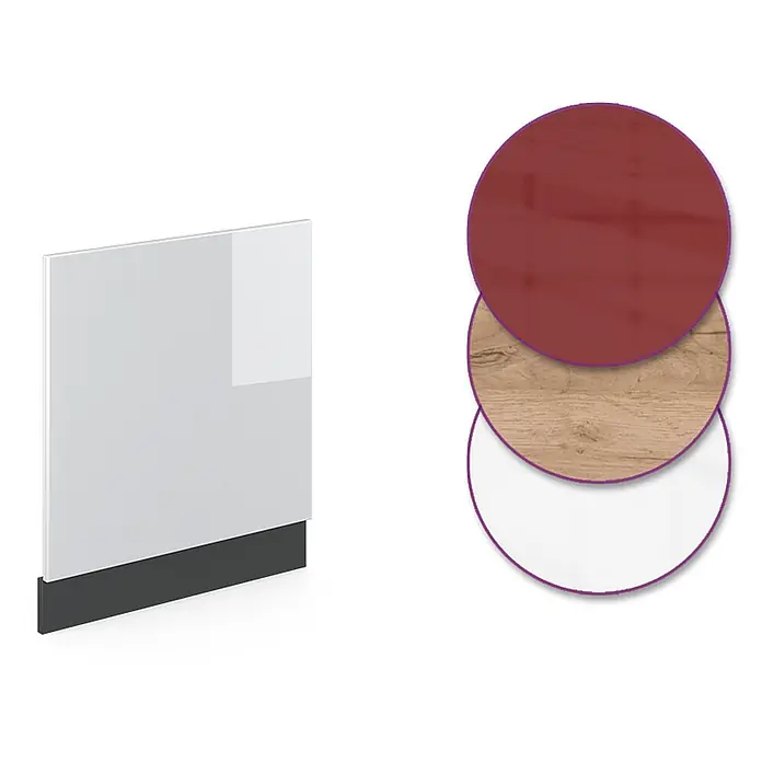 Vicco Frontblende R-Line, Weiß Hochglanz, 60 cm - 