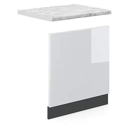 Vicco Frontblende R-Line, Weiß Hochglanz, 60 cm