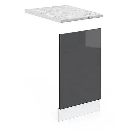 Vicco Frontblende R-Line, Anthrazit Hochglanz, 45 cm