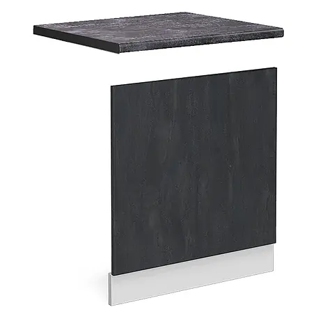 Vicco Frontblende R-Line, Schwarz Beton, 60 cm