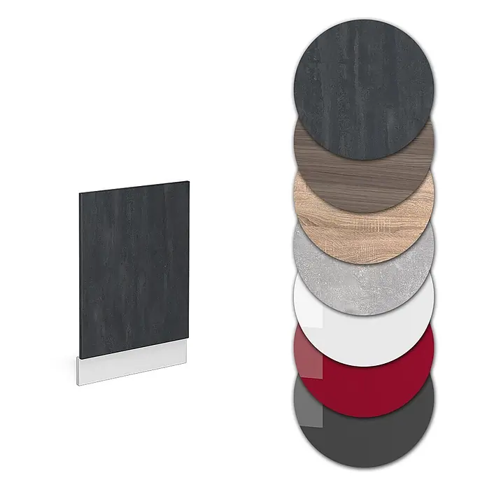 Vicco Frontblende R-Line, Schwarz Beton, 45 cm - 