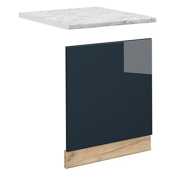 Vicco Frontblende Fame-Line, Dunkelblau Hochglanz, 60 cm - 