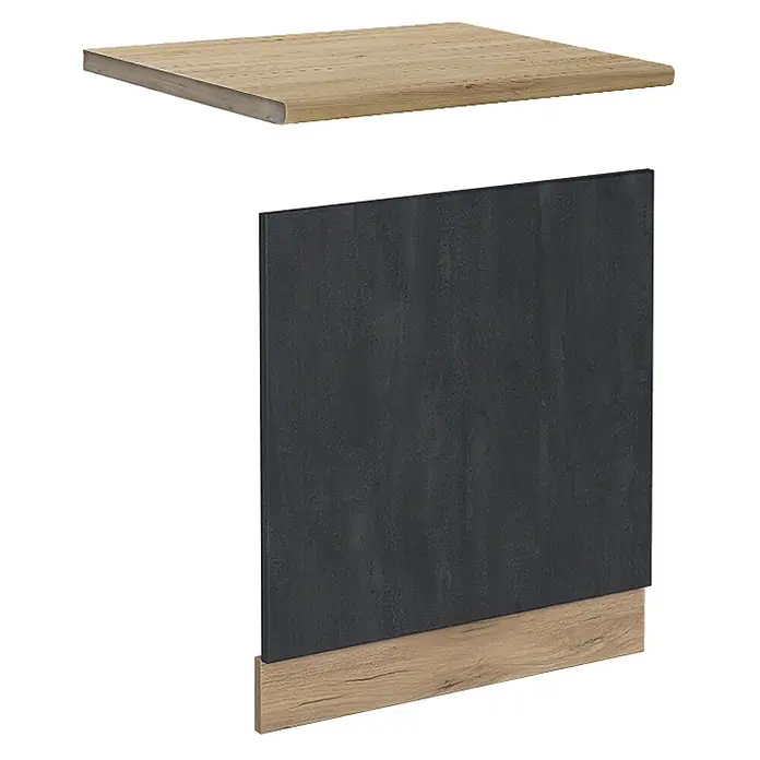 Vicco Frontblende R-Line, Schwarz Beton, 60 cm - 