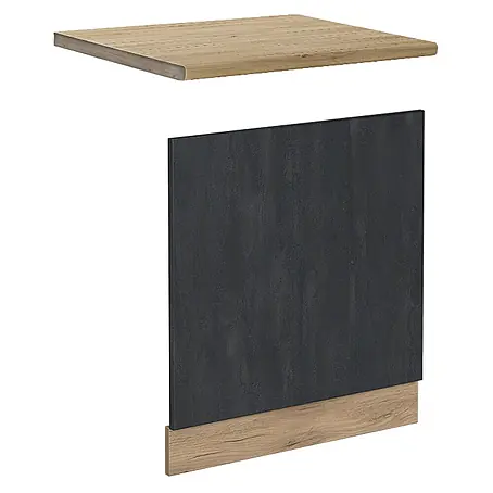 Vicco Frontblende R-Line, Schwarz Beton, 60 cm