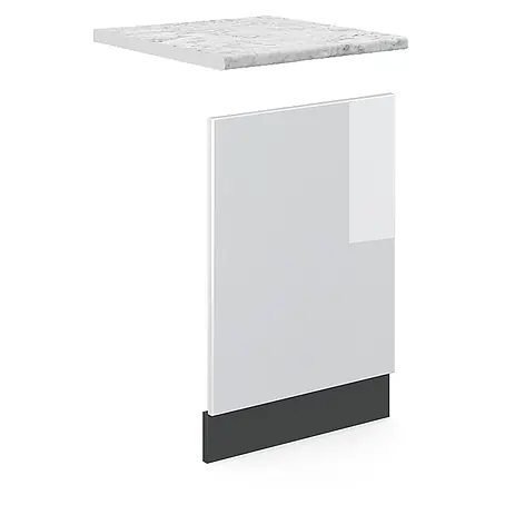 Vicco Frontblende R-Line, Weiß Hochglanz, 45 cm