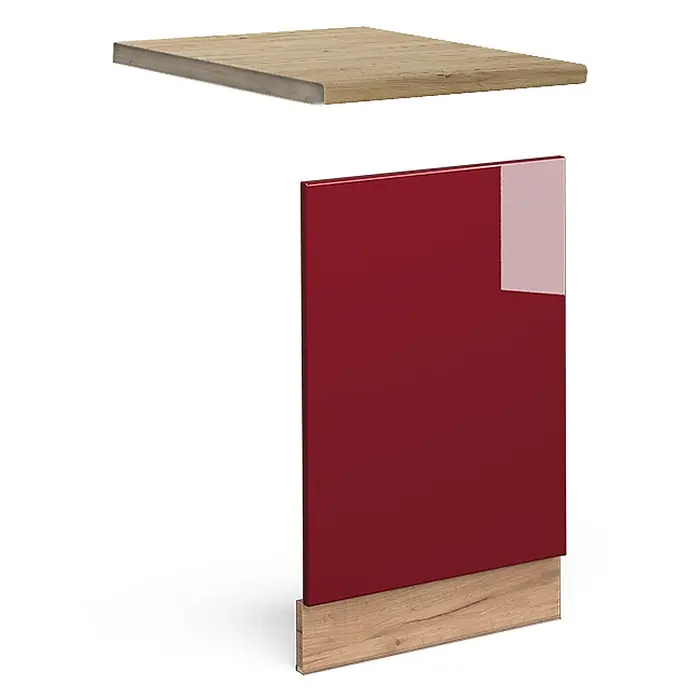 Vicco Frontblende Fame-Line, Bordeaux Hochglanz, 45 cm - 