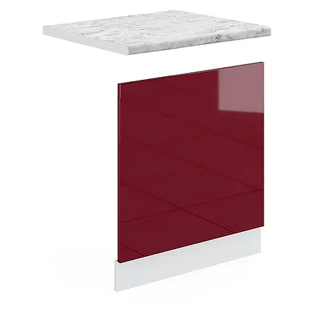 Vicco Frontblende R-Line, Rot Hochglanz, 60 cm