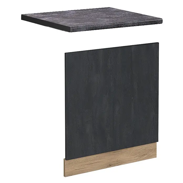 Vicco Frontblende R-Line, Schwarz Beton, 60 cm - 