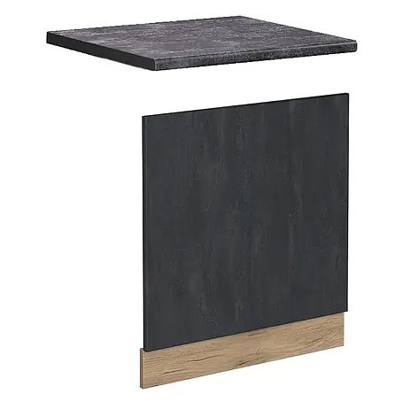 Vicco Frontblende R-Line, Schwarz Beton, 60 cm