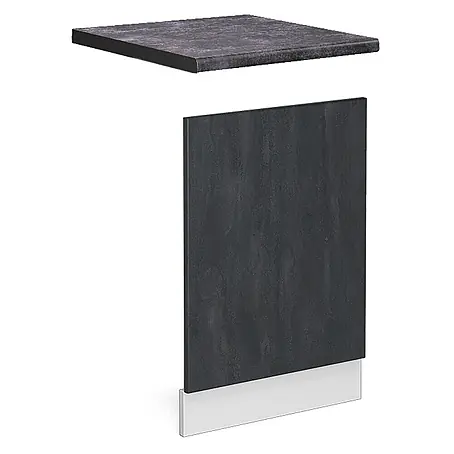 Vicco Frontblende R-Line, Schwarz Beton, 45 cm