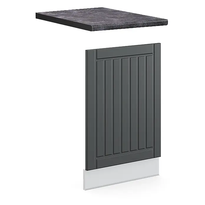 Vicco Frontblende Fame-Line, Anthrazit Landhaus, 45 cm - 