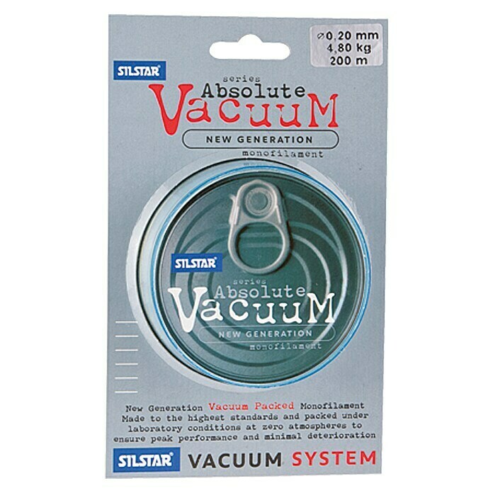 Silstar Visdraad Absolute Vacuum 0,2 mm (Diameter: 0,2 mm, 4,8 kg, Lengte: 200 m, Clear)