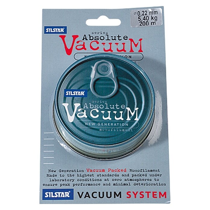 Silstar Visdraad Absolute Vacuum 0,22 mm (Diameter: 0,22 mm, 5,4 kg, Lengte: 200 m, Clear)