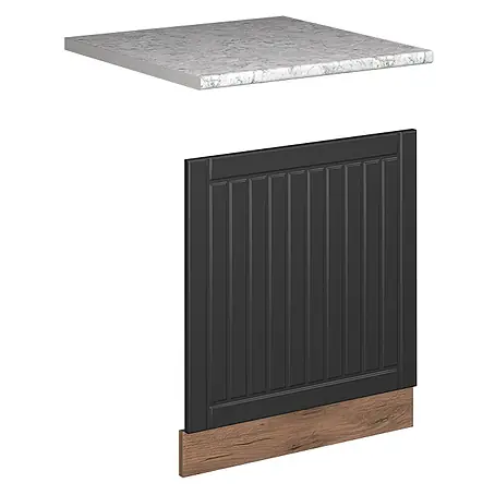 Vicco Frontblende Fame-Line, Dunkelgrau/Goldkraft Eiche, 60 cm