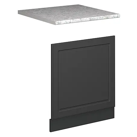 Vicco Frontblende Fame-Line, Anthrazit-Gold Landhaus/Anthrazit, 60 cm