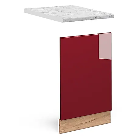 Vicco Frontblende Fame-Line, Bordeaux Hochglanz, 45 cm