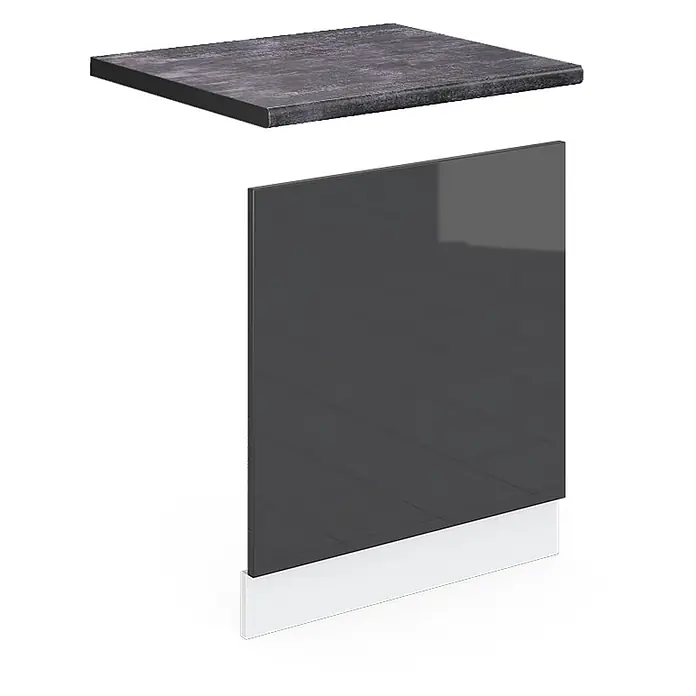 Vicco Frontblende R-Line, Anthrazit Hochglanz, 60 cm - 