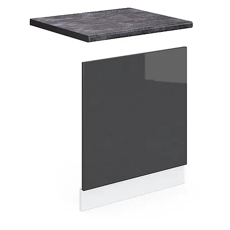 Vicco Frontblende R-Line, Anthrazit Hochglanz, 60 cm