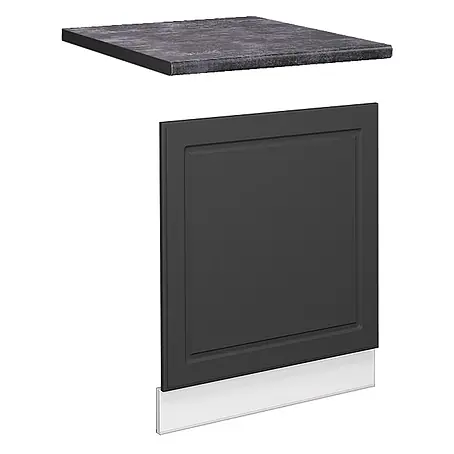 Vicco Frontblende Fame-Line, Anthrazit-Gold Landhaus, 60 cm