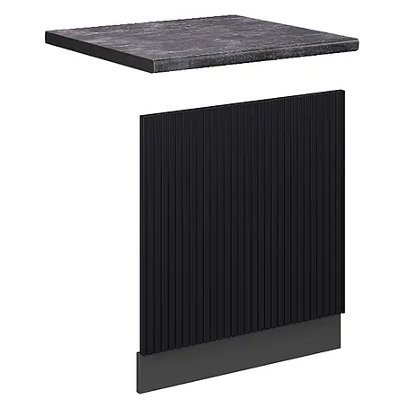 Vicco Frontblende Fame-Line, Schwarz gestreift, 60 cm