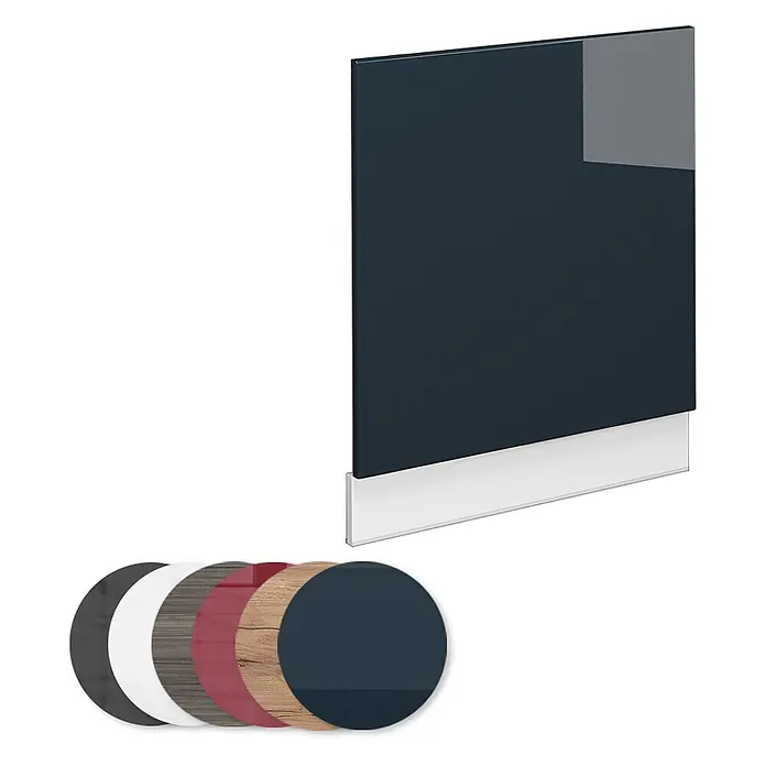 Vicco Frontblende Fame-Line, Dunkelblau Hochglanz, 60 cm - 