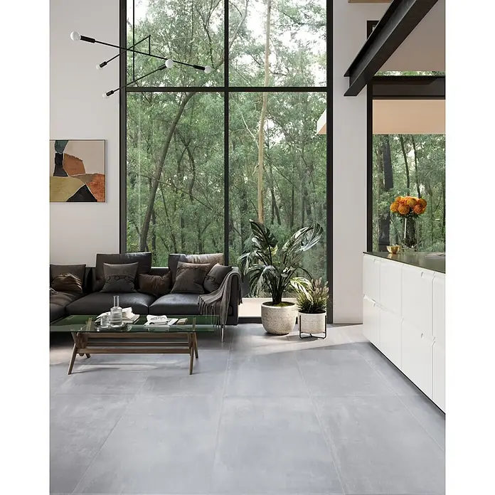 Feinsteinzeugfliese SOUL GREY – 60 x 120 cm, Betonoptik, Mat - 