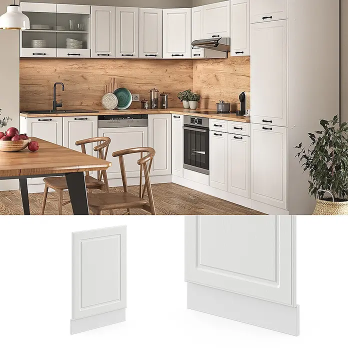 Vicco Frontblende R-Line, Weiß Landhaus, 45 cm - 
