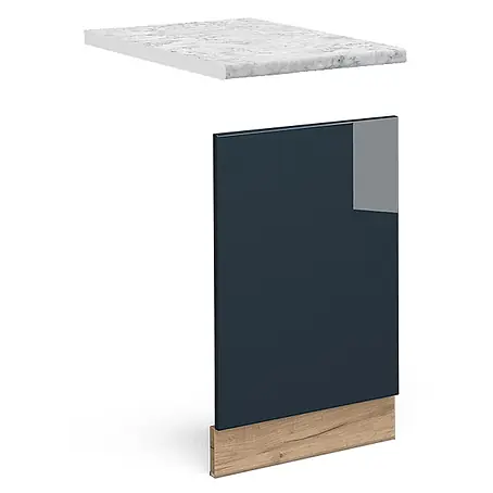 Vicco Frontblende Fame-Line, Dunkelblau Hochglanz, 45 cm