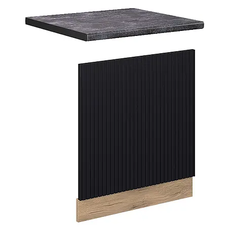 Vicco Frontblende Fame-Line, Schwarz gestreift, 60 cm