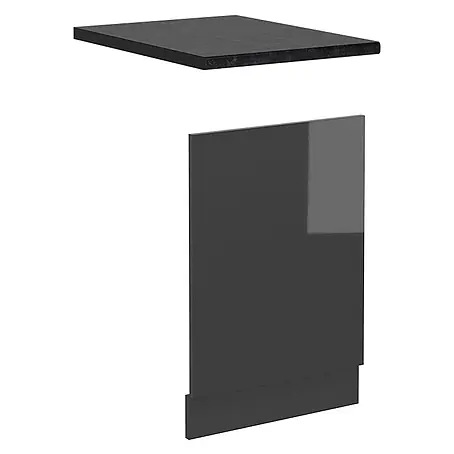 Vicco Frontblende R-Line, Anthrazit Hochglanz, 45 cm