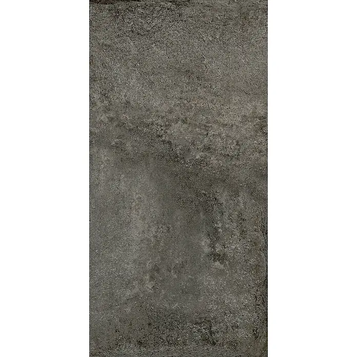 Feinsteinzeugfliese ANETO STONE – 60 x 120 cm, Steinoptik, Mat -  - Strukturierte dunkelgraue Fliese mit rauer Naturstein- oder Betonoptik.