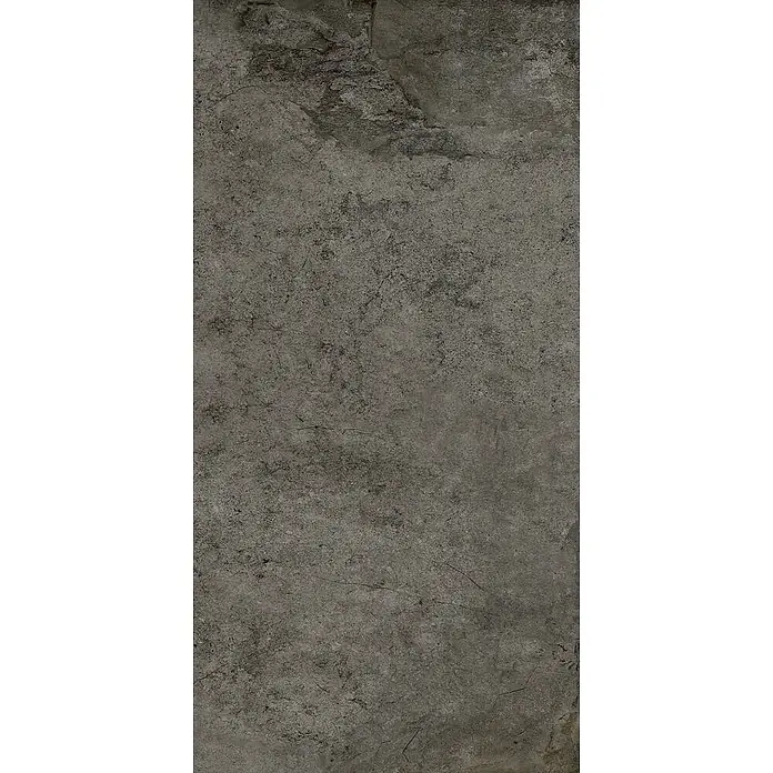 Feinsteinzeugfliese ANETO STONE – 60 x 120 cm, Steinoptik, Mat -  - Dunkelgraue, raue Texturoberfläche, die Beton oder Naturstein ähnelt, mit subtilen Variationen.