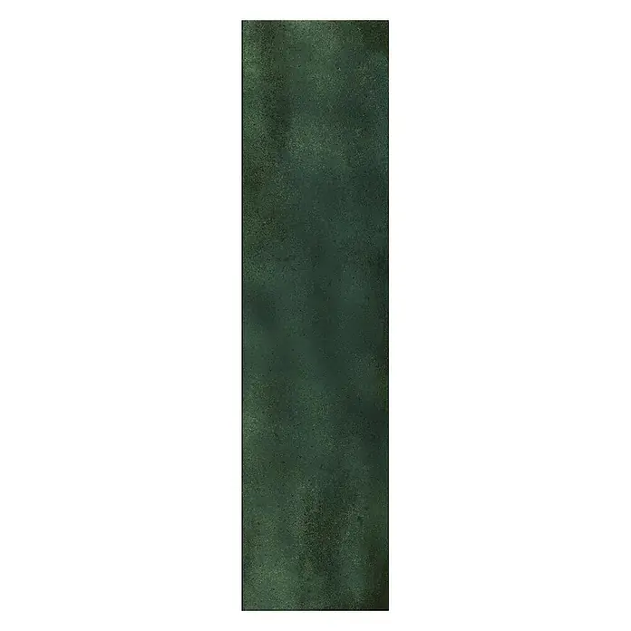 Wandfliese JULIET VERT – 7.5 x 30 cm, Zellige-Optik, Brillant -  - Dunkelgrüne, strukturierte Oberfläche mit mattem Used-Look.