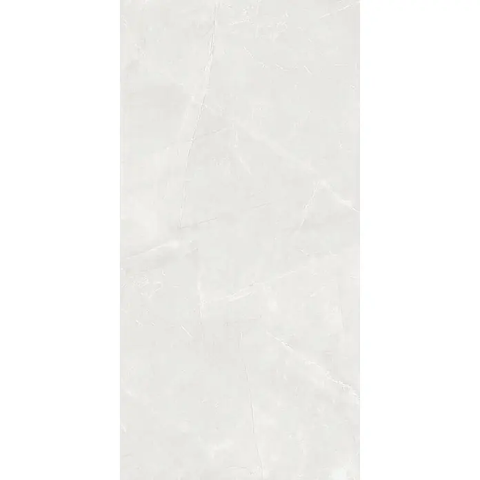 Feinsteinzeugfliese PULPIS MAJESTIC BONE – 60 x 120 cm, Marmoroptik, Mat -  - Weiße Marmorstruktur mit zarter grauer Maserung.