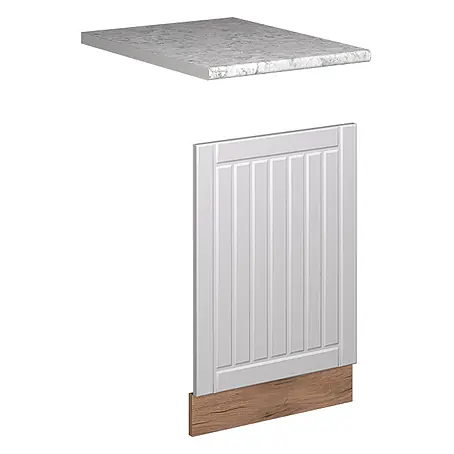 Vicco Frontblende Fame-Line, Weiß Landhaus/Goldkraft Eiche, 45 cm