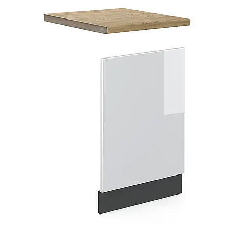 Vicco Frontblende R-Line, Weiß Hochglanz, 45 cm