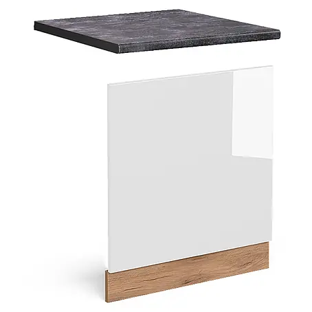 Vicco Frontblende R-Line, Weiß Hochglanz, 60 cm